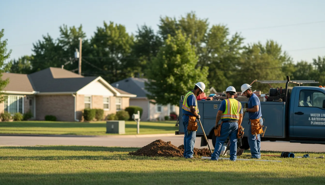 Residential water line and bathroom plumbing service in Malden, MO